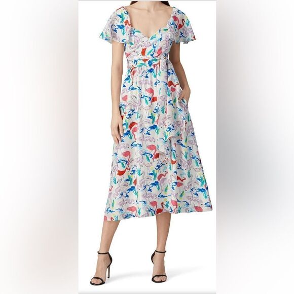 Tanya Taylor Teigan Silk Dress Size 10 - Picture 1 of 10